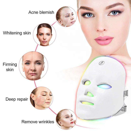 LED Face Mask 7 Colour Light Therapy | Acne & Anti-Ageing Skin Treatment