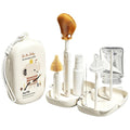 7-in-1 Silicone Baby Bottle Brush Set with Drying Rack – Light Cream - SAFER GIGGLES
