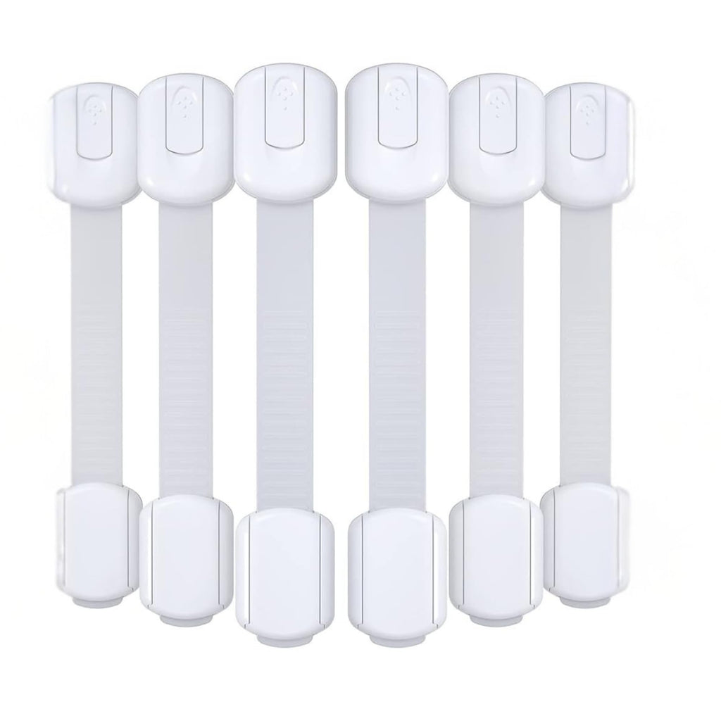 Adjustable Baby Safety Cupboard Lock Straps – 6 Pack - SAFER GIGGLES