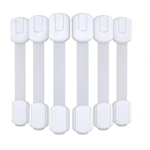Adjustable Baby Safety Cupboard Lock Straps – 6 Pack - SAFER GIGGLES