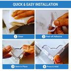 Baby Corner Protectors – Clear Silicone Edge Guards, 12 Pack - SAFER GIGGLES