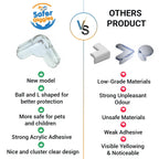 Baby Corner Protectors – Clear Silicone Edge Guards, 12 Pack - SAFER GIGGLES