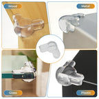 Baby Corner Protectors – Clear Silicone Edge Guards, 12 Pack - SAFER GIGGLES