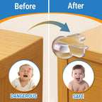 Baby Corner Protectors – Clear Silicone Edge Guards, 12 Pack - SAFER GIGGLES