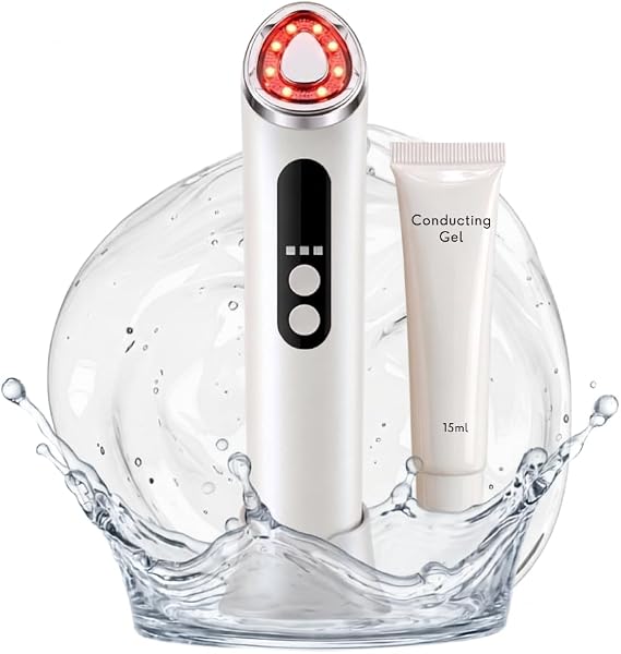 LED Face Massager 7 Colours Light Therapy - 3-in-1 EMS Microcurrent Skin Tightening Device - SAFER GIGGLES