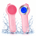 LED Facial Cleansing Brush with Warming Massage – Pink - SAFER GIGGLES