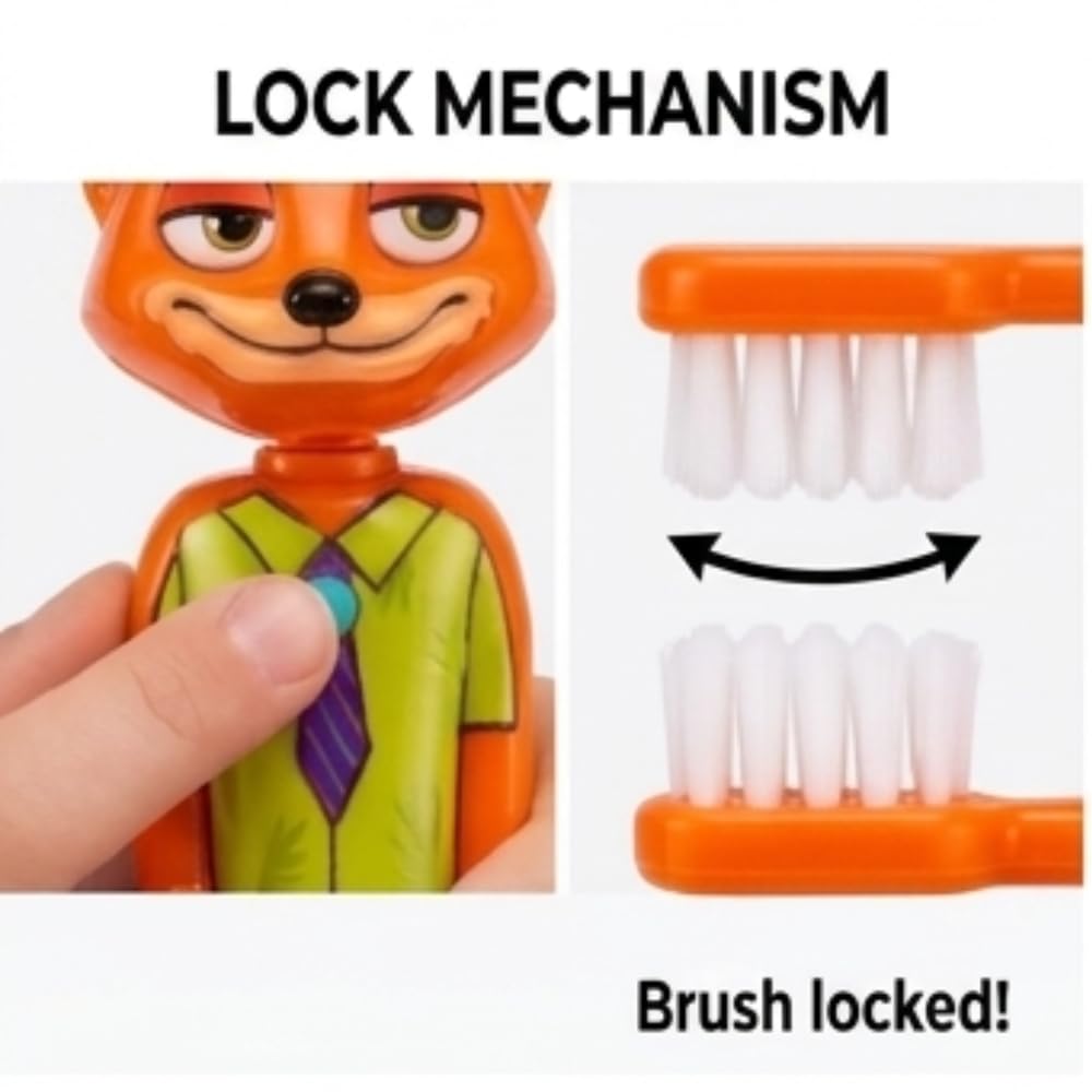 Soft Kids Toothbrush – Cute Fox Design - SAFER GIGGLES