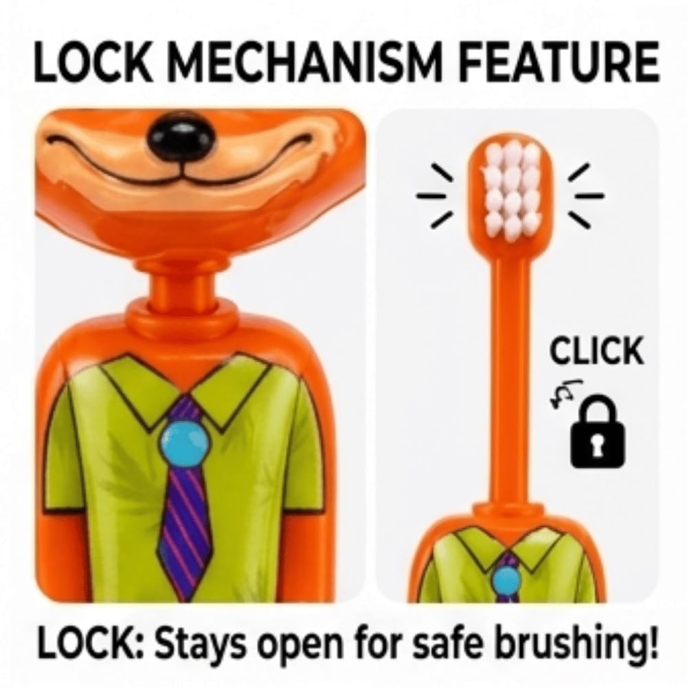 Soft Kids Toothbrush – Cute Fox Design - SAFER GIGGLES