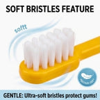 Soft Kids Toothbrush – Yellow Leopard Design - SAFER GIGGLES