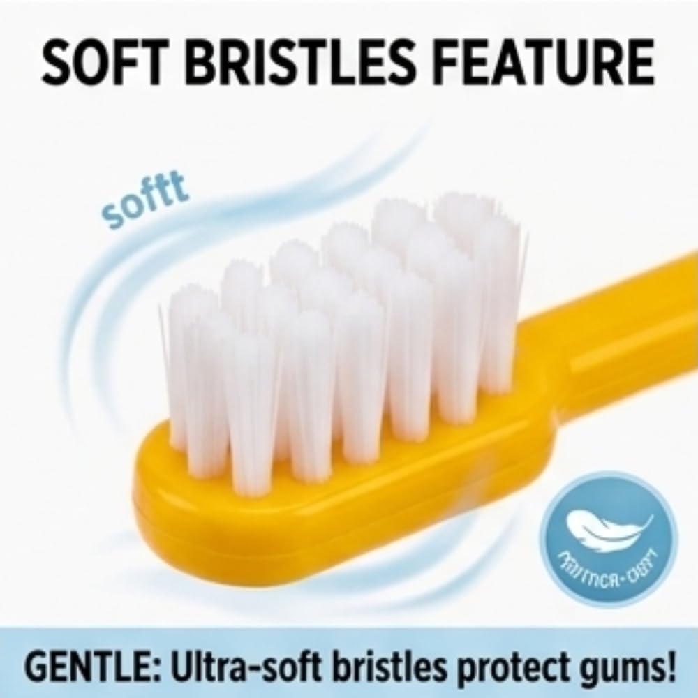 Soft Kids Toothbrush – Yellow Leopard Design - SAFER GIGGLES