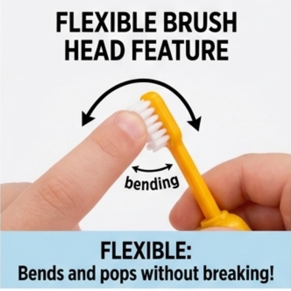 Soft Kids Toothbrush – Yellow Leopard Design - SAFER GIGGLES
