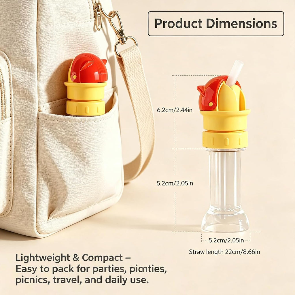 Universal Bottle Spout with Straw – Leak-Proof 2 Pack, Green & Orange - SAFER GIGGLES