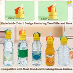 Universal Bottle Spout with Straw – Leak-Proof 2 Pack, Green & Orange - SAFER GIGGLES